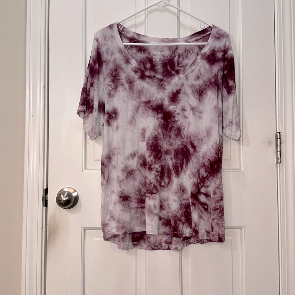 American Eagle Soft and Sexy Tie Dye Top